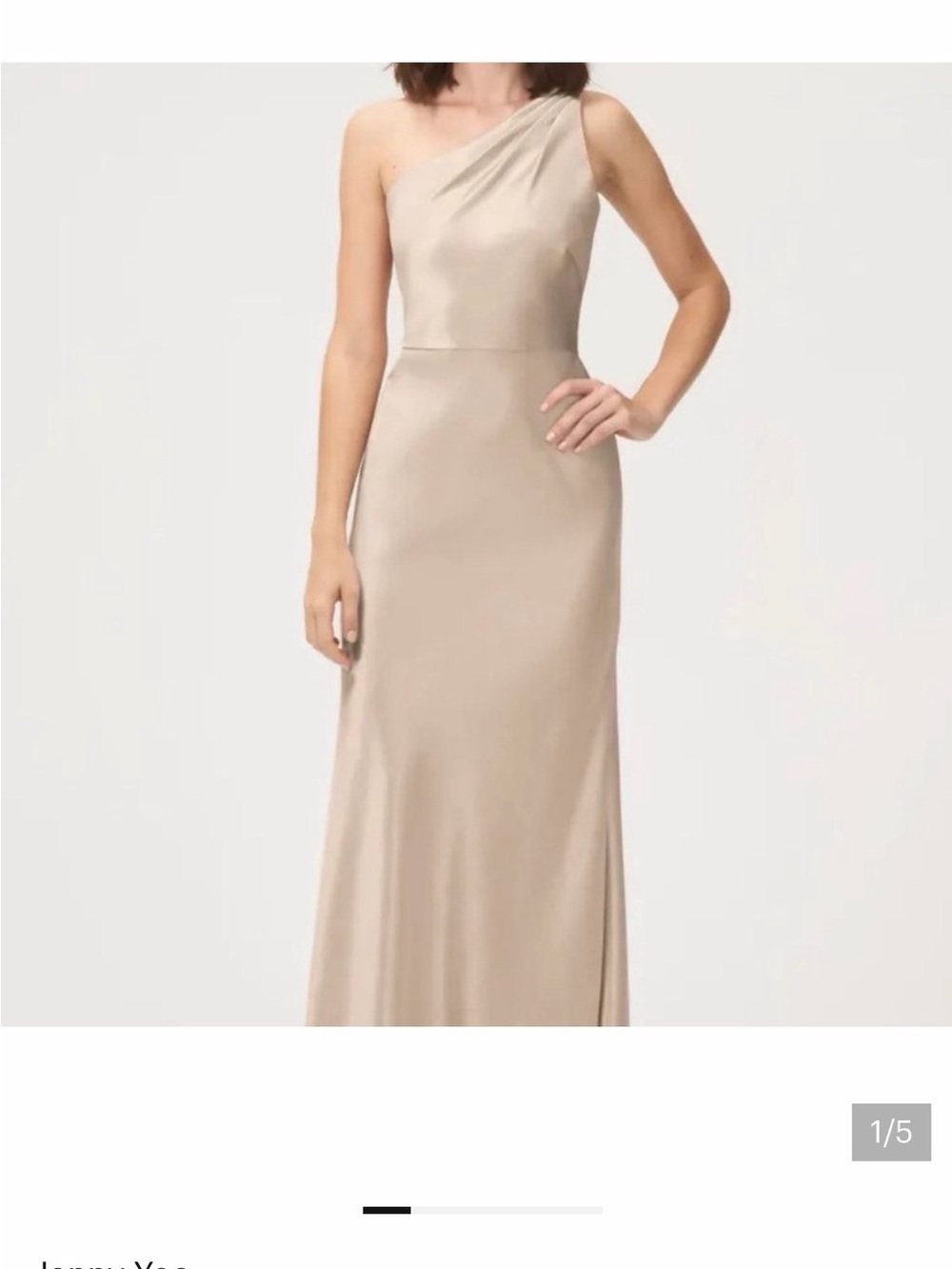 Jenny Yoo Lena pale gold bridesmaid dress size 6